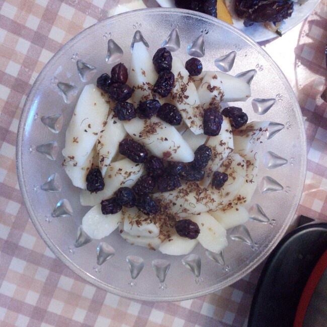 桂花红枣蒸山药