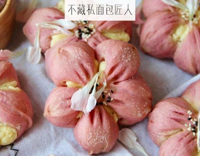 粉红少女心——清新樱花面包的做法