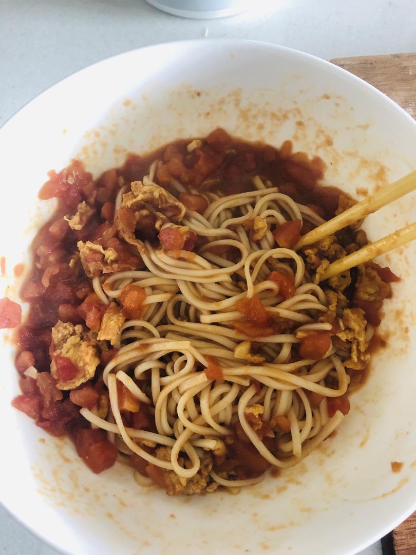 好吃到舔盘子的神仙拌面🍜番茄鸡蛋拌面