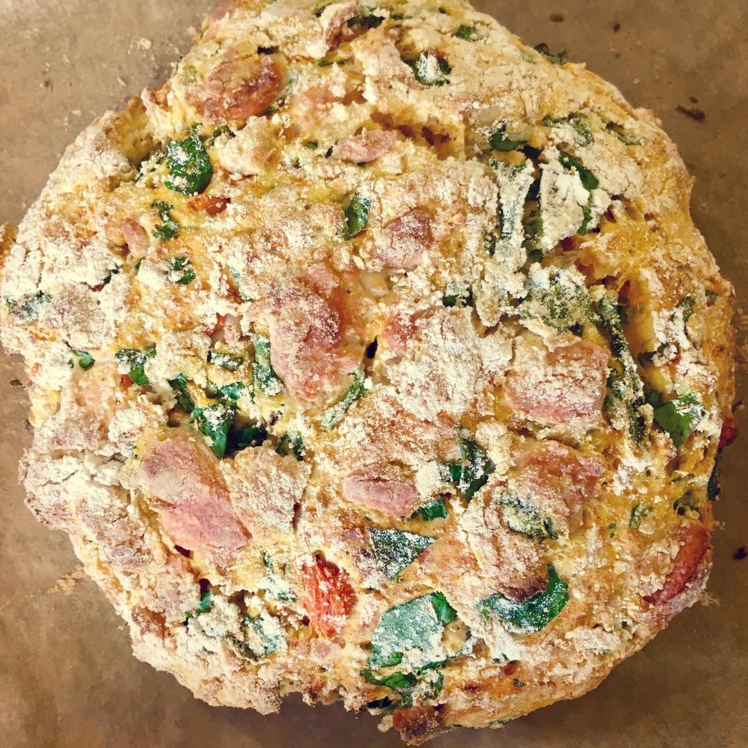 菠菜南瓜奶酪丹波面包丨健康·烘焙