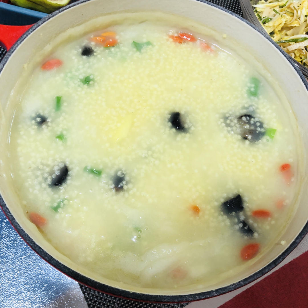 鸡汁小米海参粥