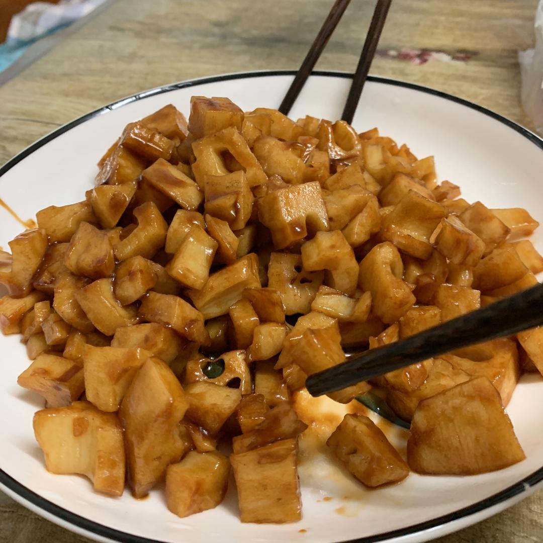 酸甜的开胃菜-  糖醋藕丁