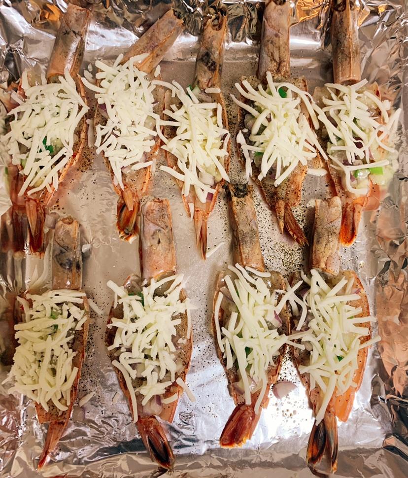 奶酪焗阿根廷红虾