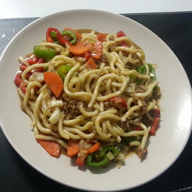 什锦炒乌冬面