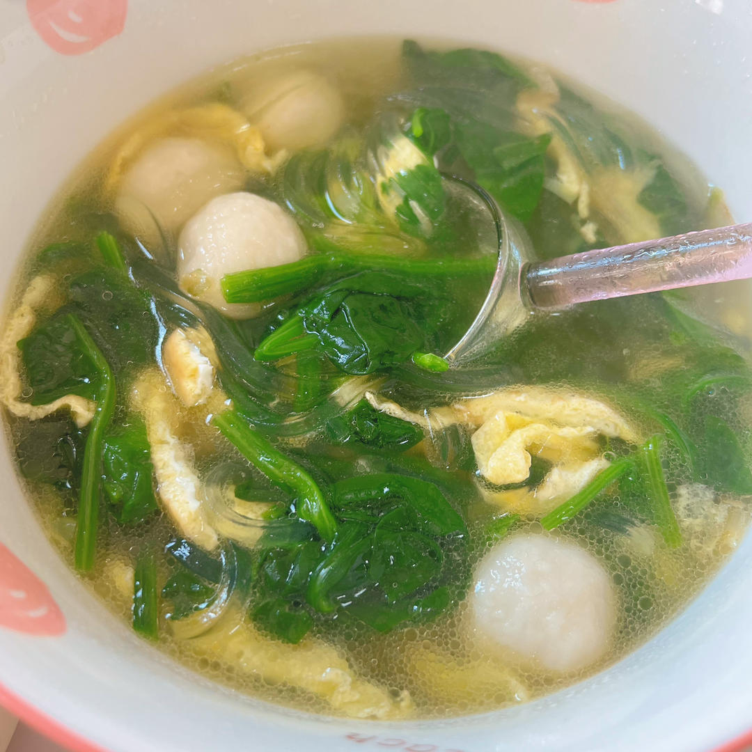 菠菜鱼丸汤