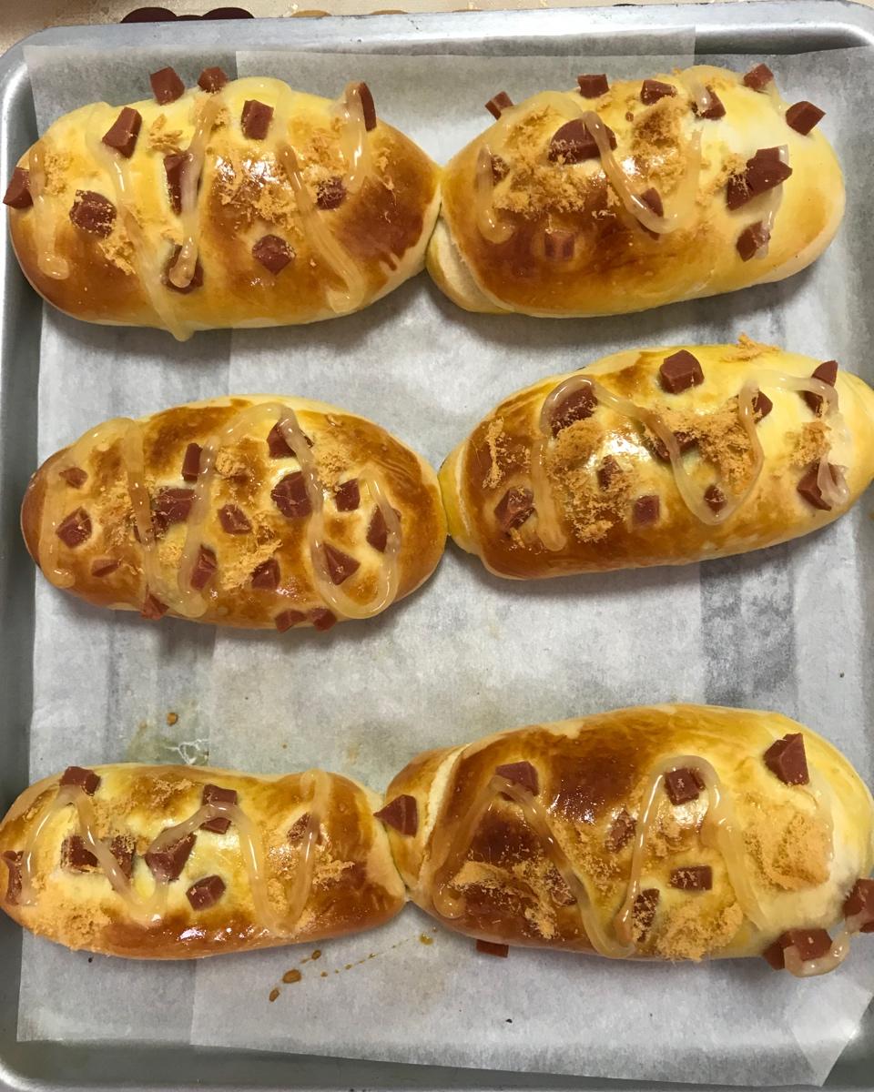 香葱火腿肉松面包