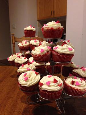 Red Velvet Cupcake红丝绒杯子蛋糕的做法 步骤6