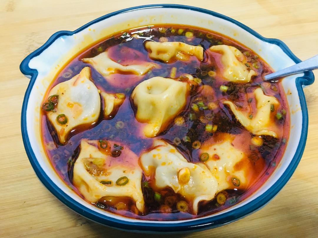 【西安小吃系列】 11:回民街牛肉韭黄酸汤水饺