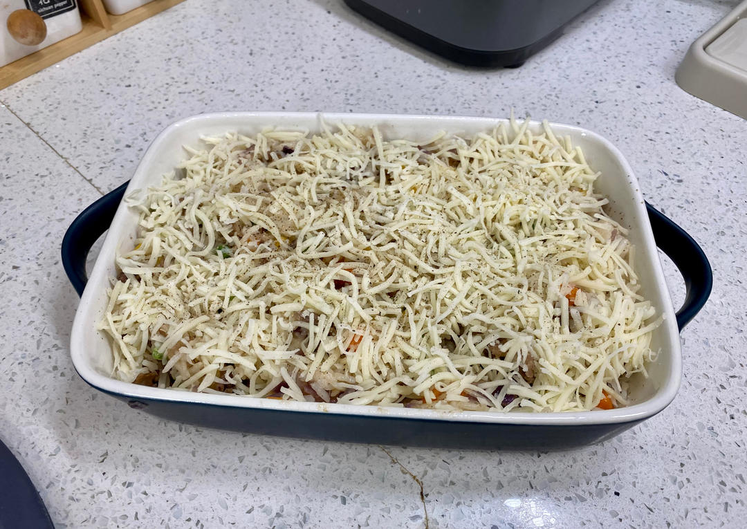 黑胡椒牛肉芝士焗饭～～营养健康，超级简单