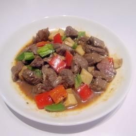 杏鲍菇炒牛肉粒