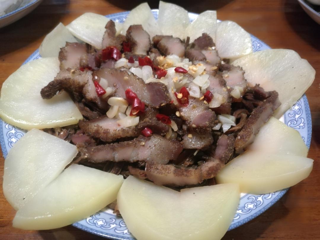 腊肉蒸干豆角的做法 步骤6