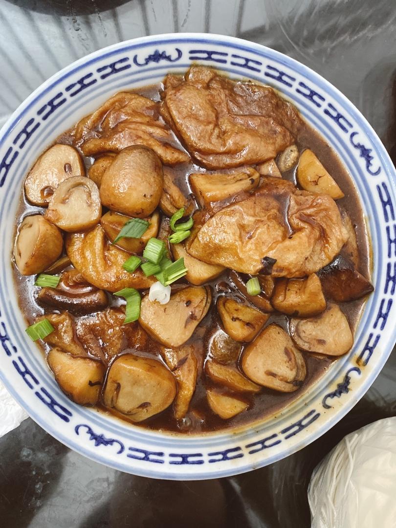 素面浇头之双菇面筋