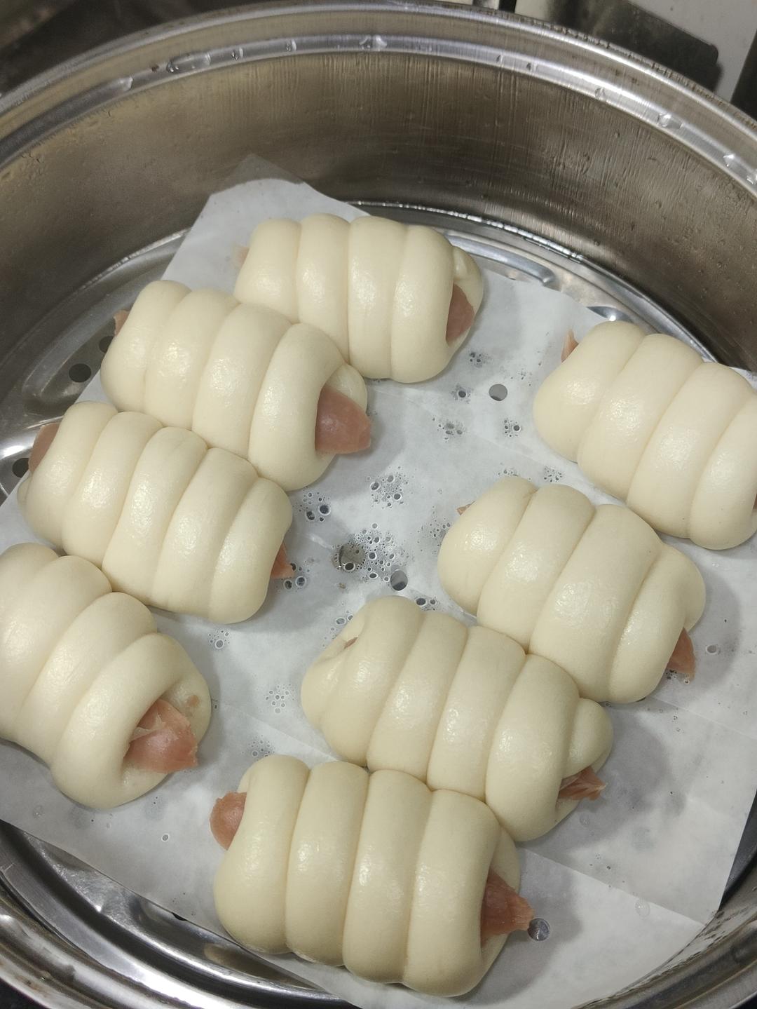 鲜肉多汁包子厨师机揉面不锈钢锅蒸包子技巧