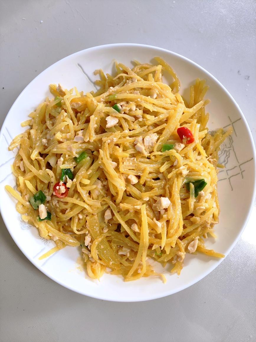 咸鸭蛋炒土豆丝