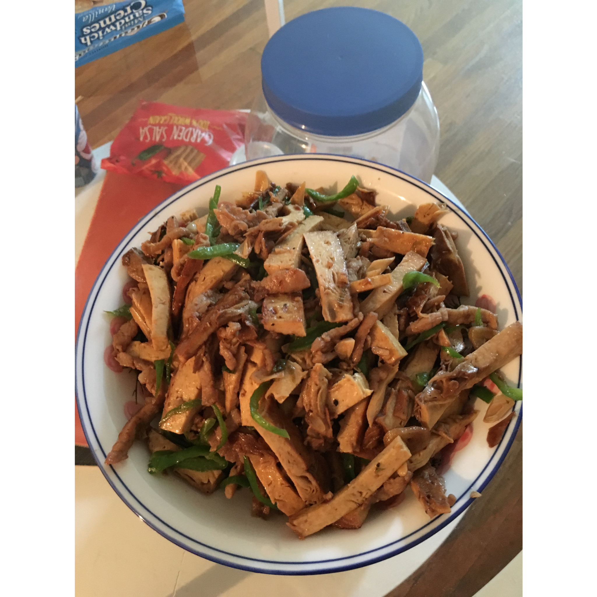 青椒肉丝炒豆腐干