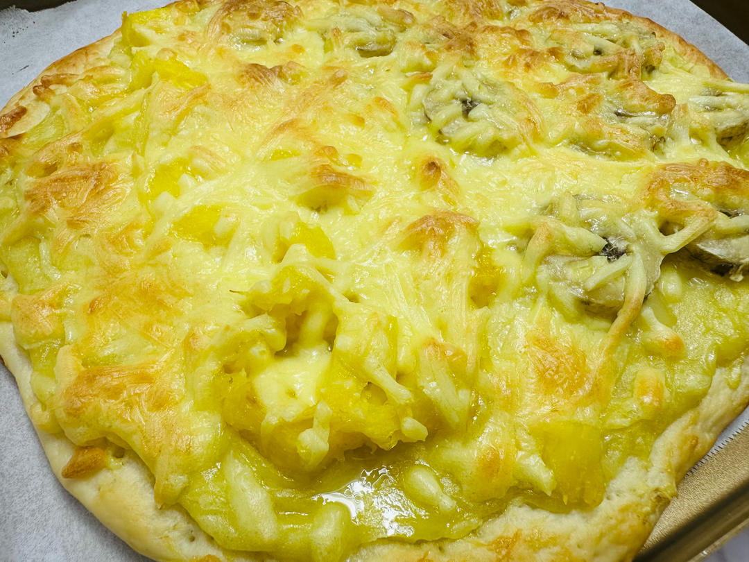 榴莲菠萝披萨（自制披萨皮）