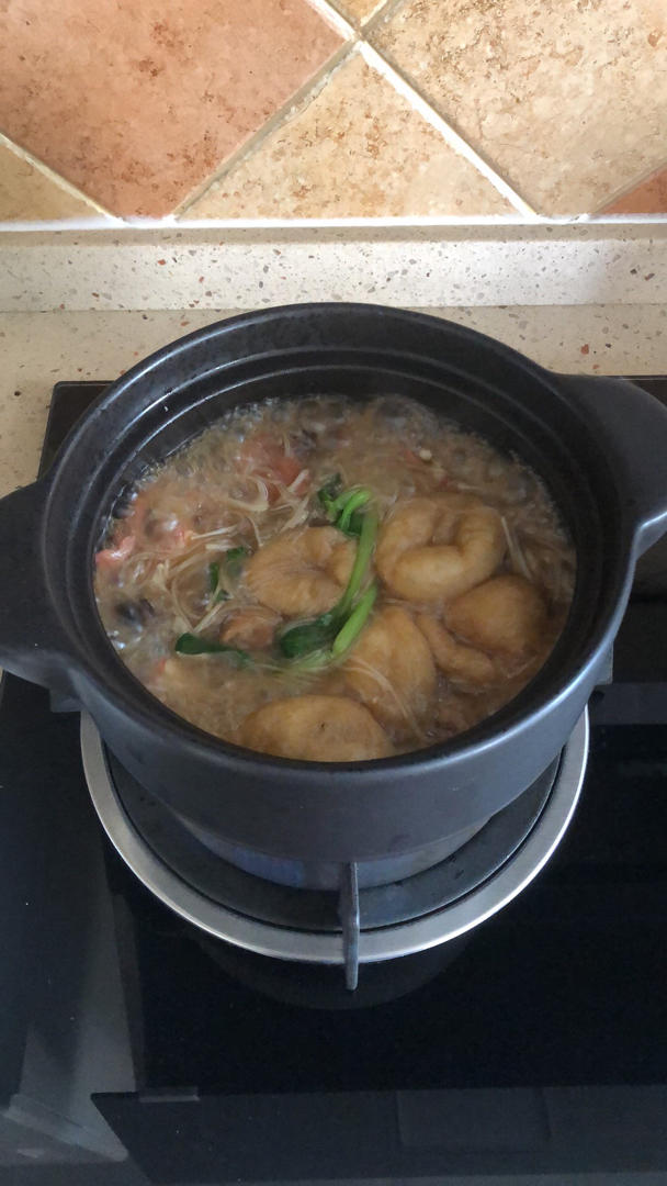 🔥🔥懒人一锅端系列—【百变火腿砂锅粉丝】