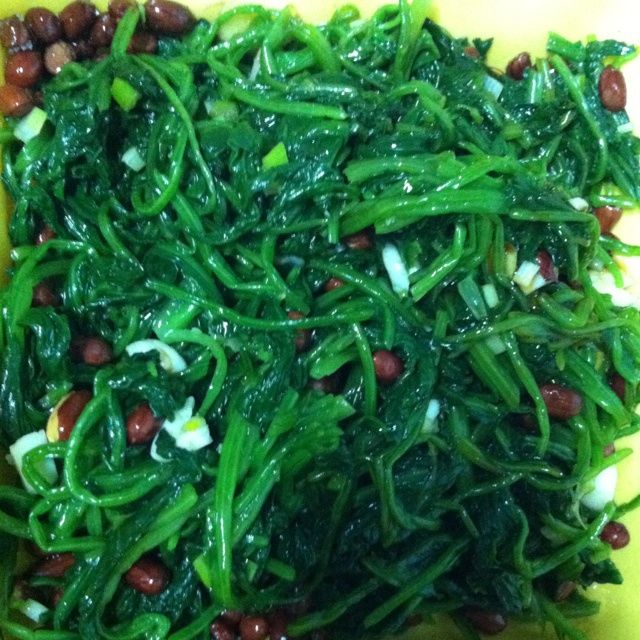 陈醋菠菜花生米