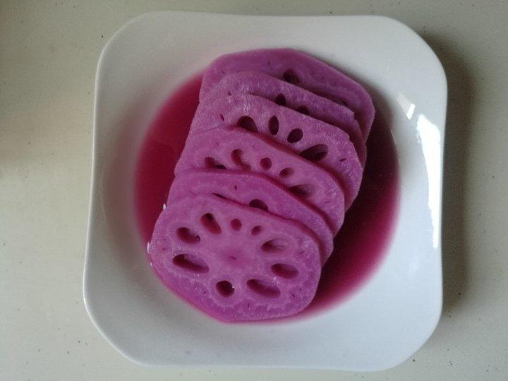 胭脂藕—漂亮颜色泡出来