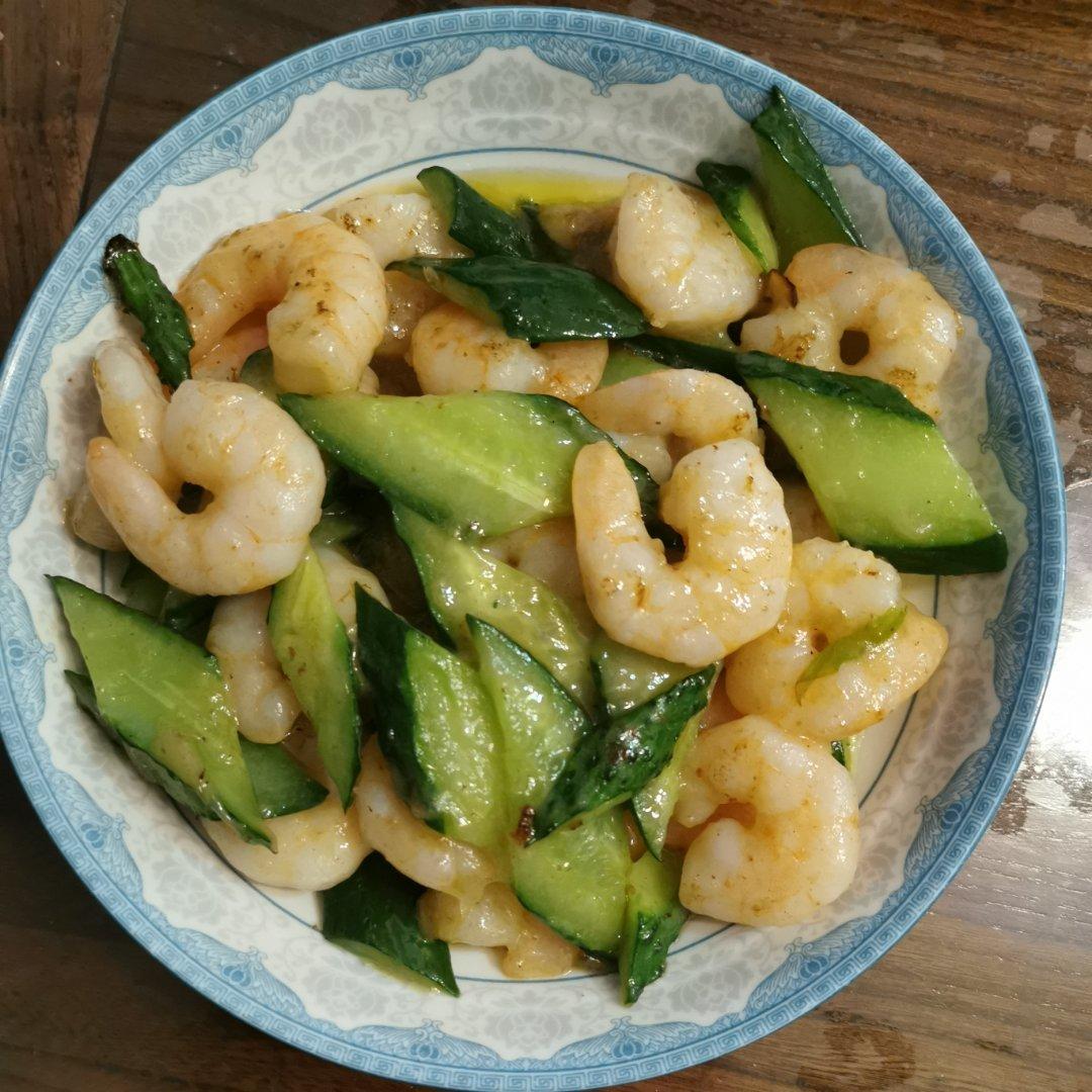 黄瓜炒虾仁