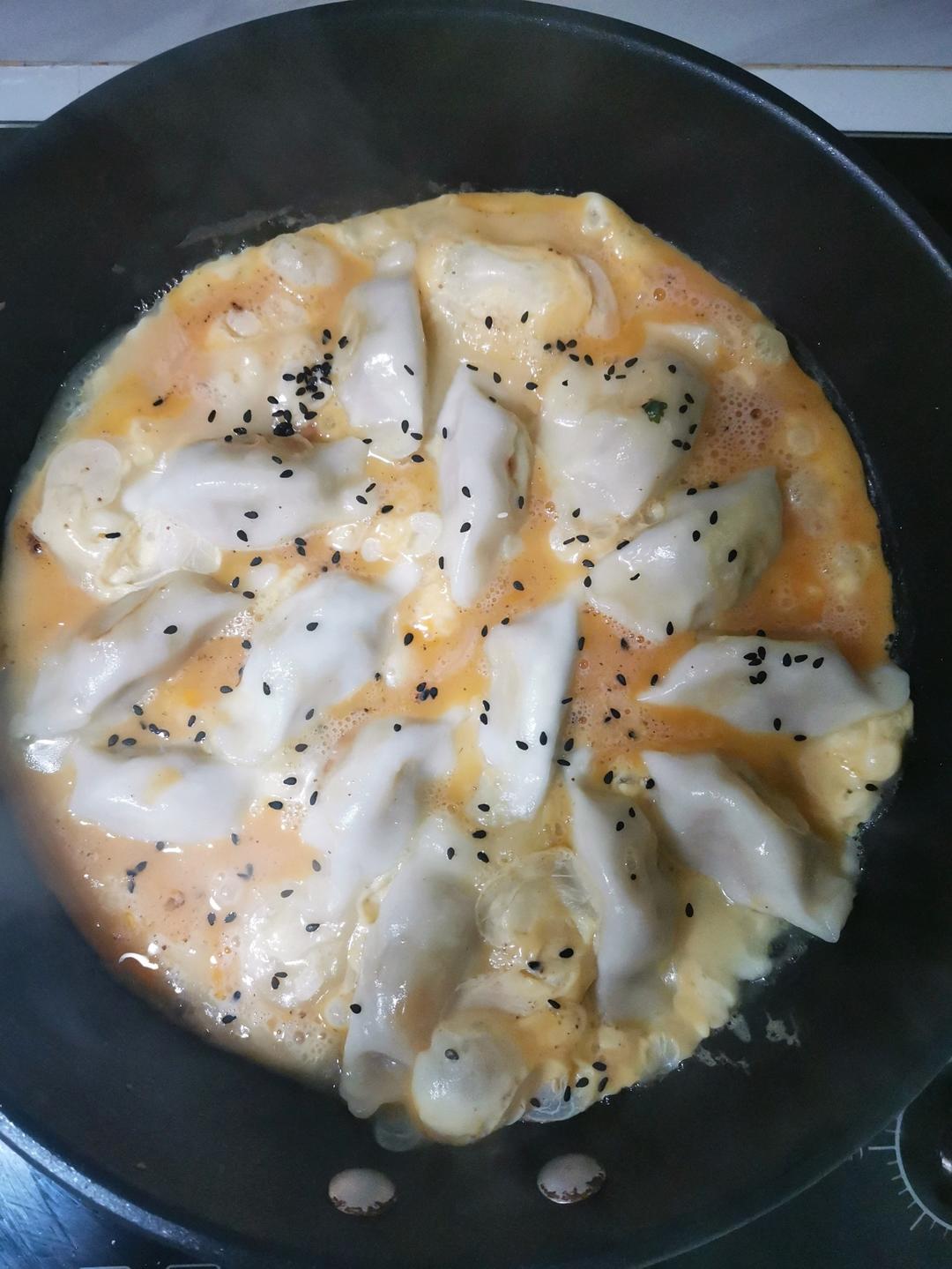 现包现煎抱蛋煎饺&附煎饺的包法