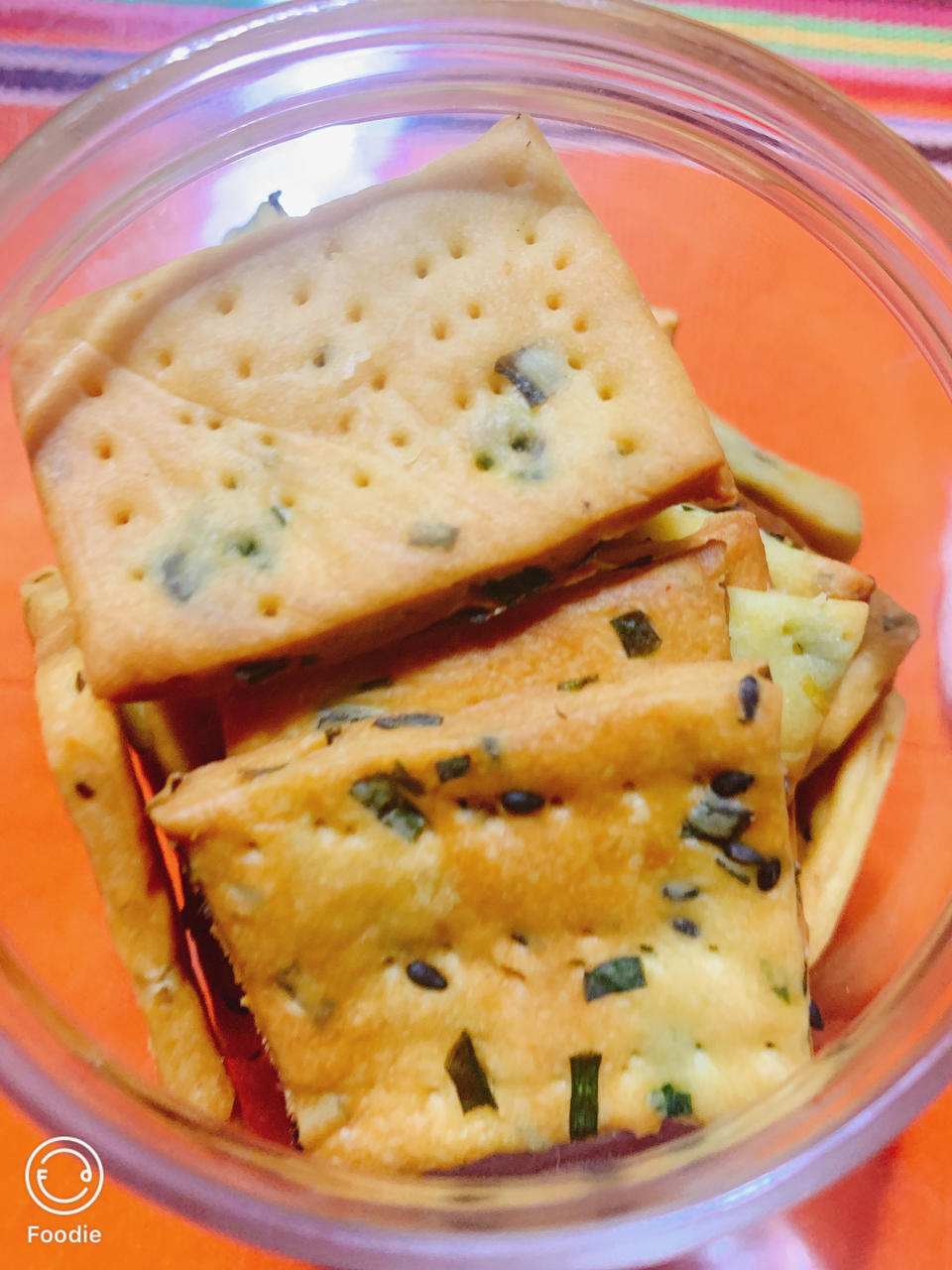 无糖版的香葱小苏打饼干