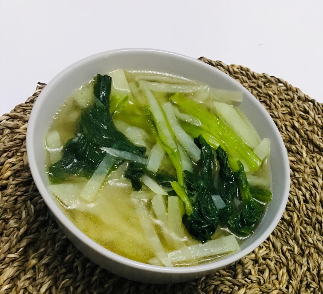 微生物1988做的小白菜土豆丝汤