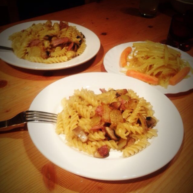 土豆培根炒意大利面