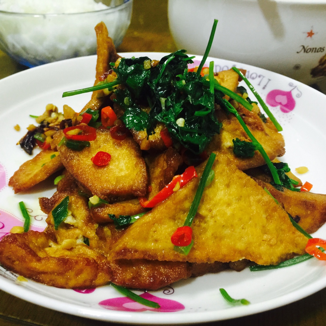 外酥里嫩的煎豆腐