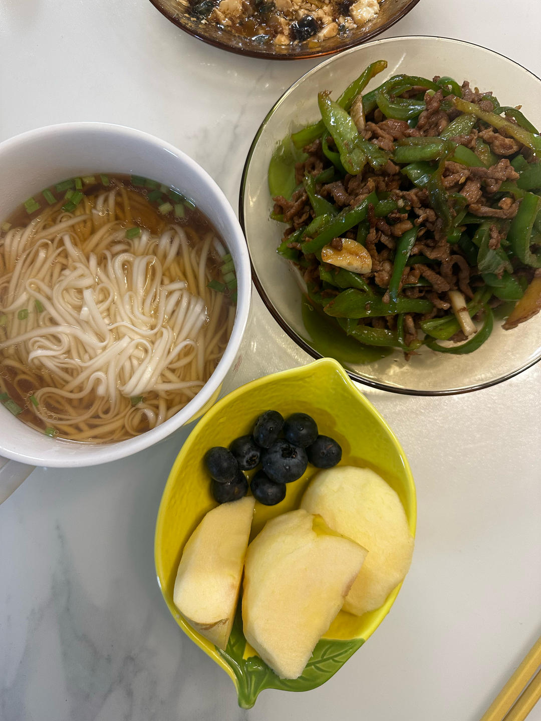 青椒肉丝汤面