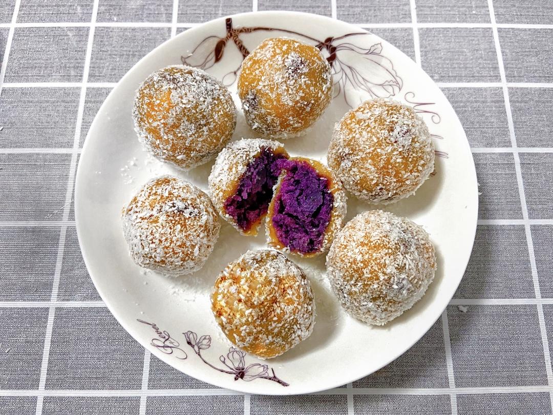 椰香南瓜紫薯糯米糍