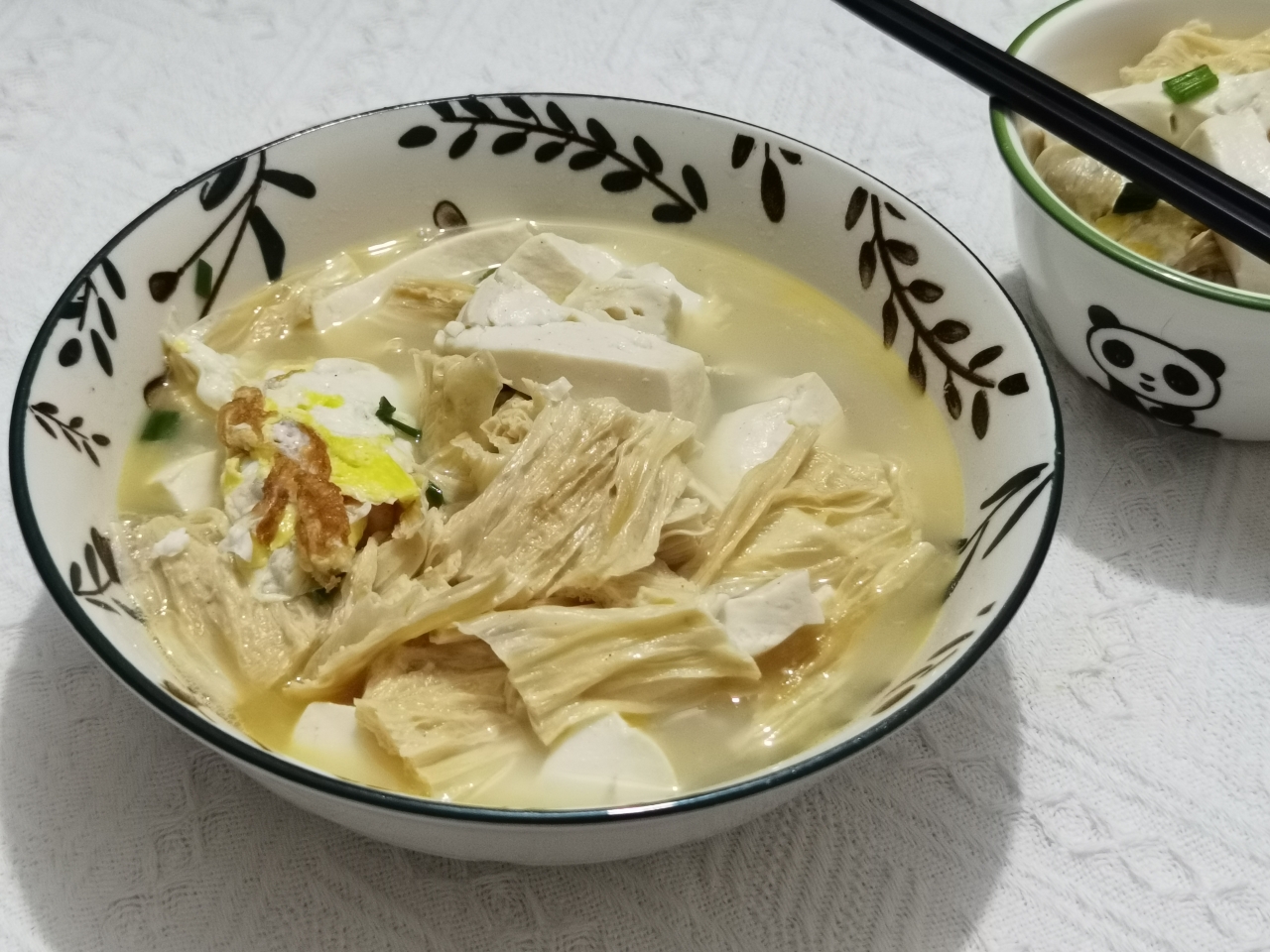 低脂餐｜支竹豆腐鸡蛋汤