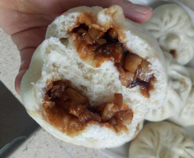 卤肉大包子(一次发酵)的做法