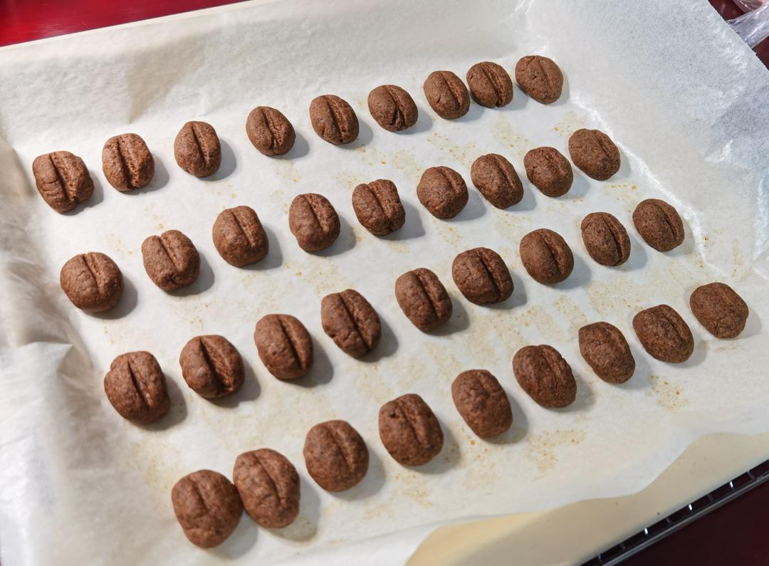 ㊙️萌化了‼️酥脆可口的咖啡豆饼干‼️一学就会