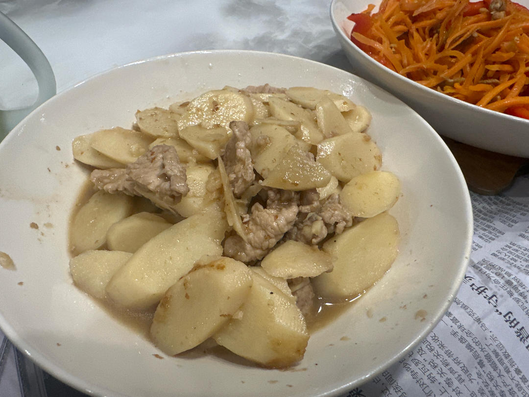 山药炒肉，这是山药最美味的吃法