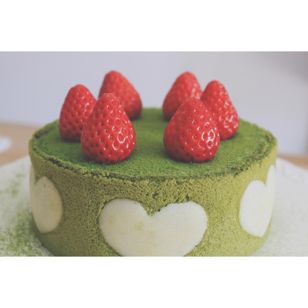 wandering11做的缎带海绵巧克力抹茶慕斯蛋糕