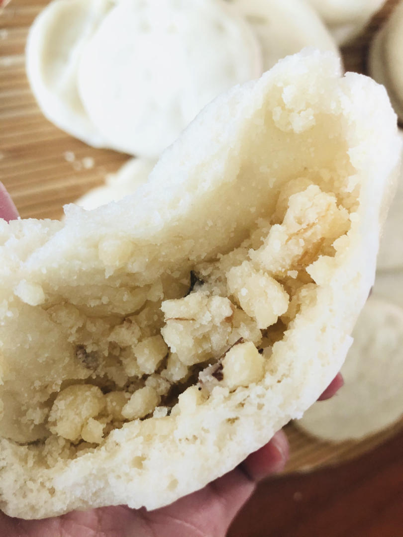 无油无糖山东纯老面馒头不加干酵母一次发酵 紧实有嚼劲 天然酵母面肥酵子带造型视频