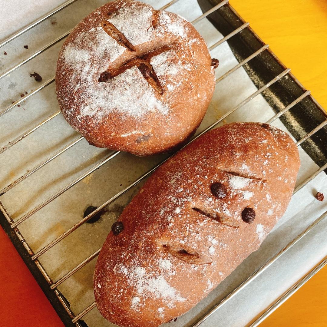 全麦巧克力豆软欧