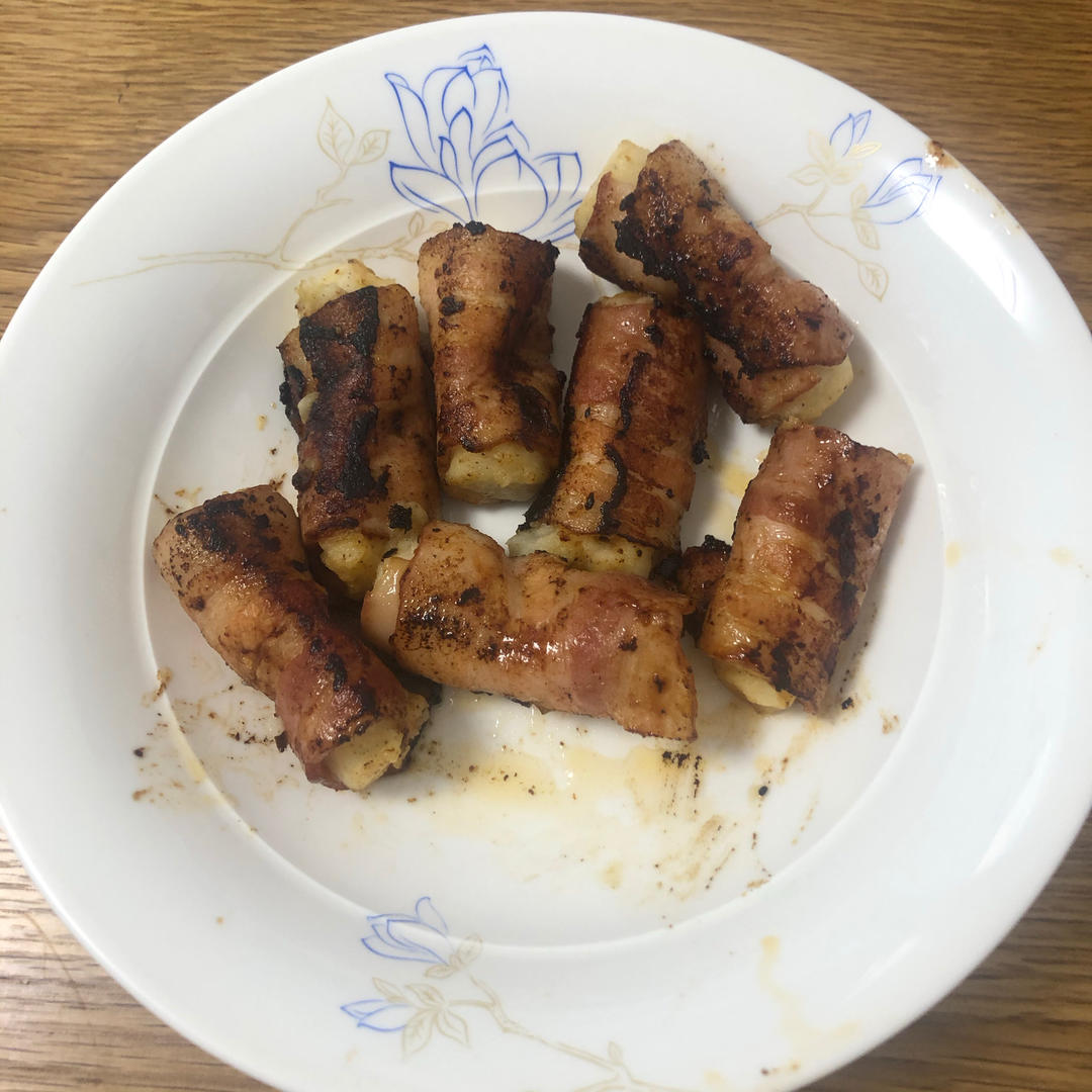 馋哭隔壁小孩❗️土豆新吃🔥照烧土豆泥培根卷