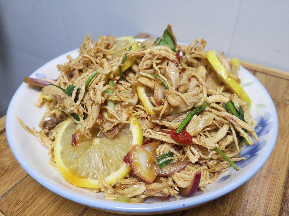 凉拌青柠鸡丝