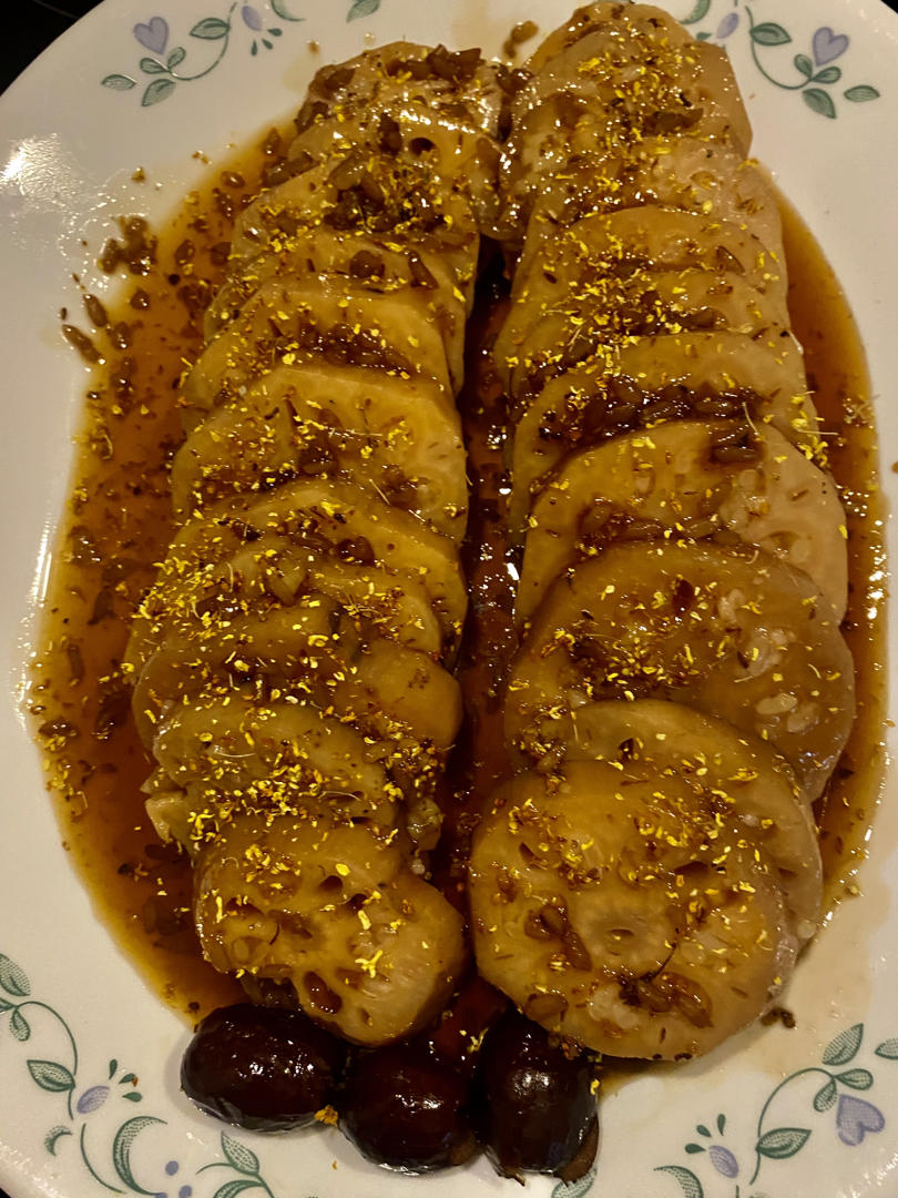 桂花糯米糖藕（上色技巧）