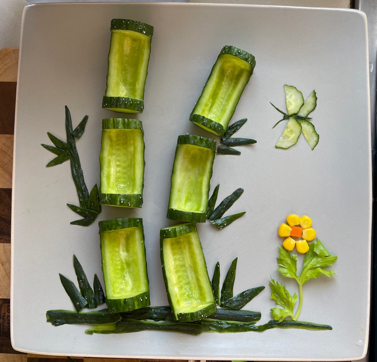 最美年夜饭🎋竹报平安-黄瓜玉米青豆沙拉的做法 步骤10