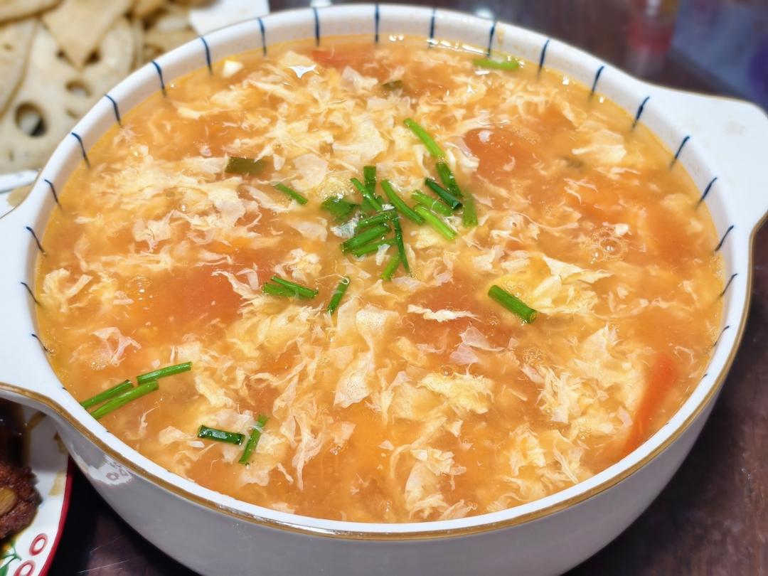 【跟我做不会错】简单又好喝的西红柿鸡蛋汤，家常又营养哦