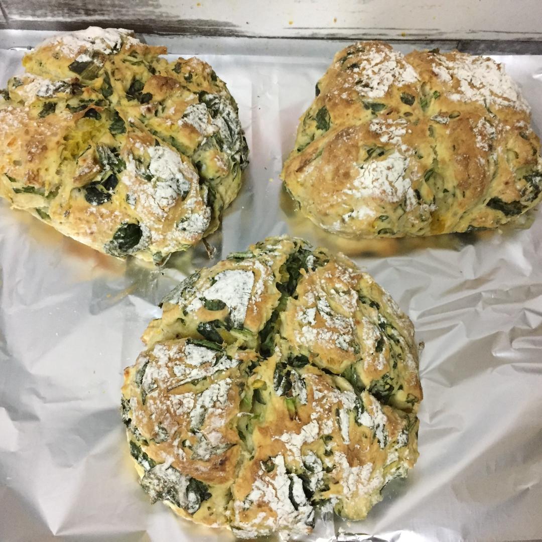 菠菜南瓜奶酪丹波面包丨健康·烘焙