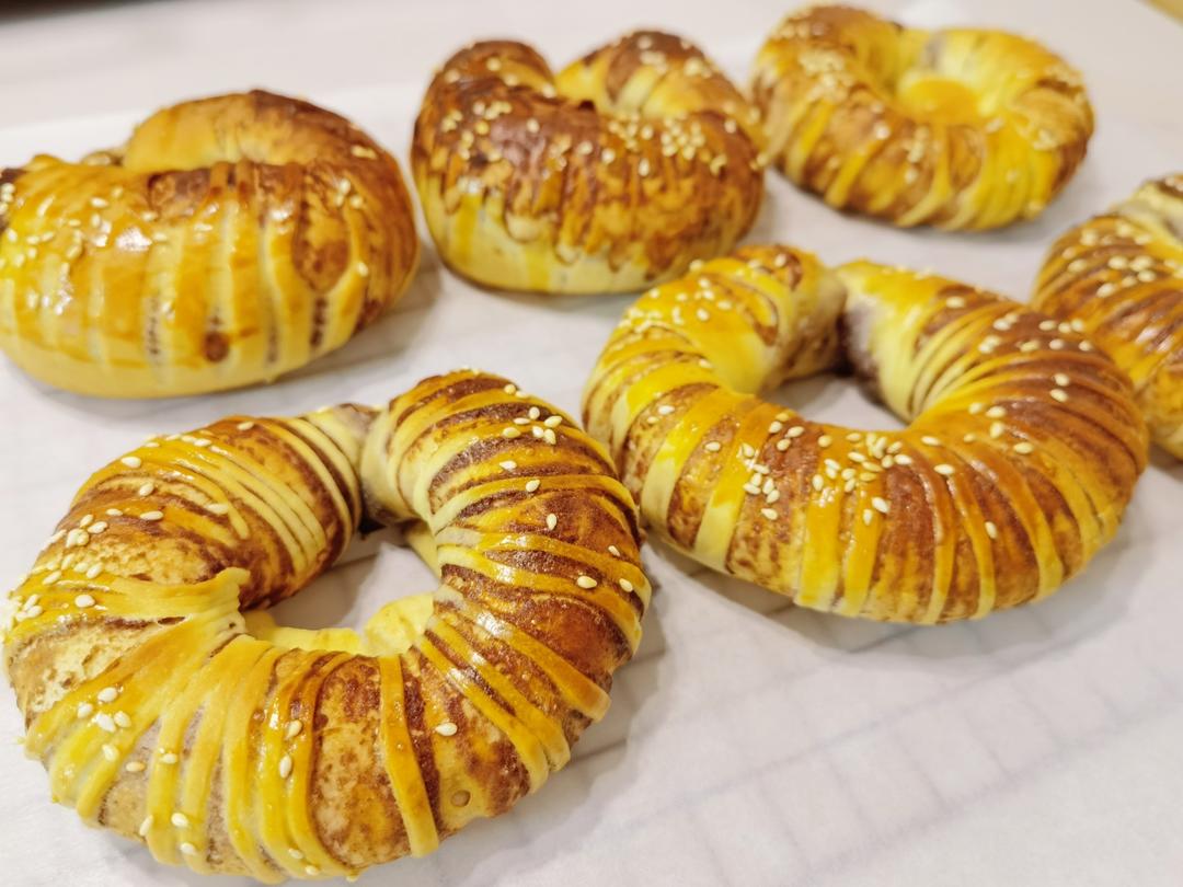 豆沙面包圈（一次发酵）