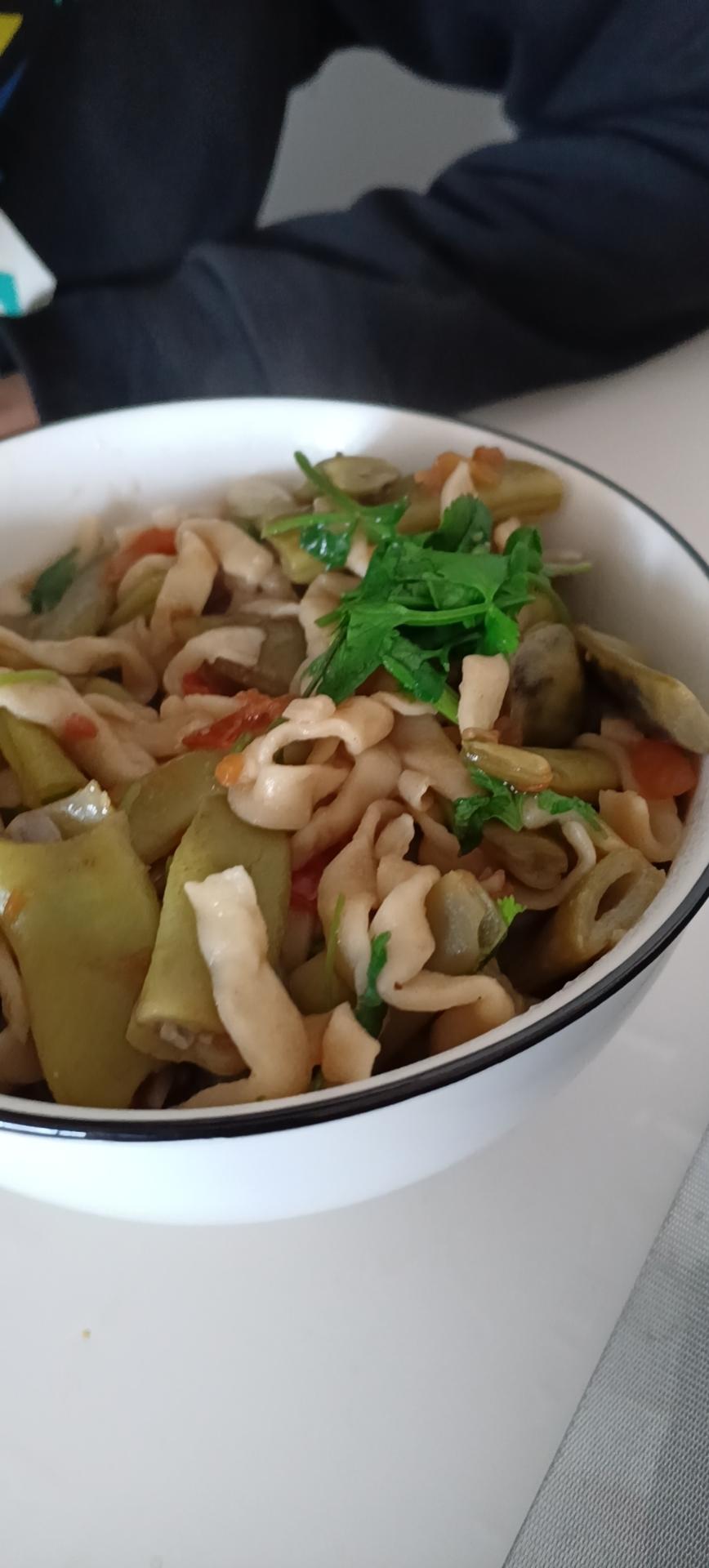 无油的豆角焖面的做法