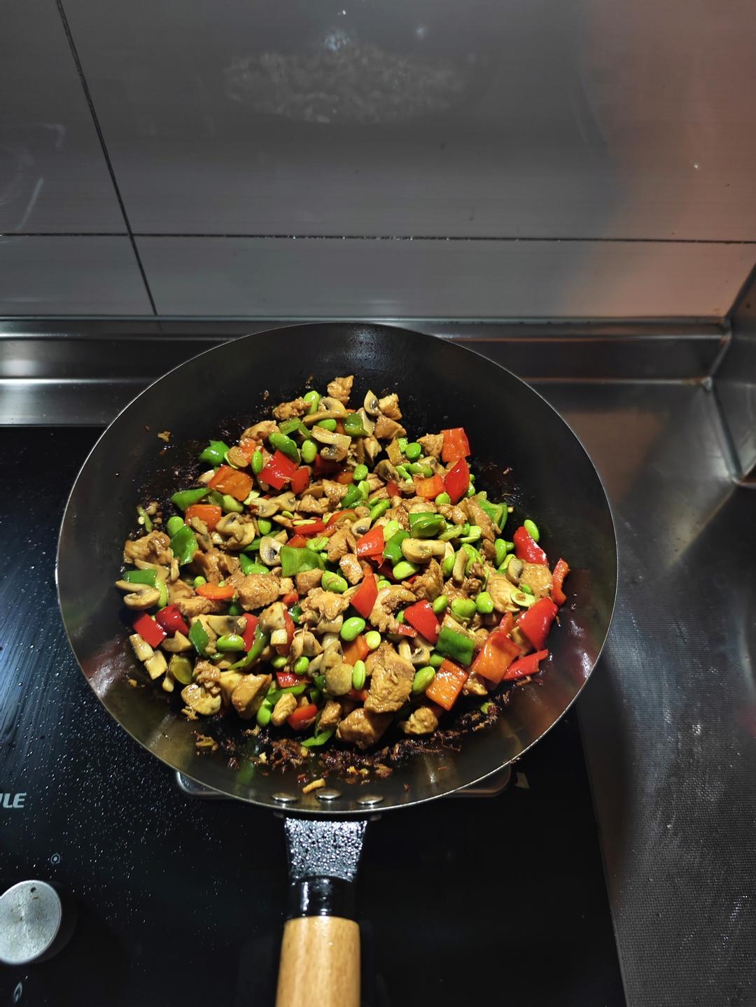 杂菜炒鸡丁