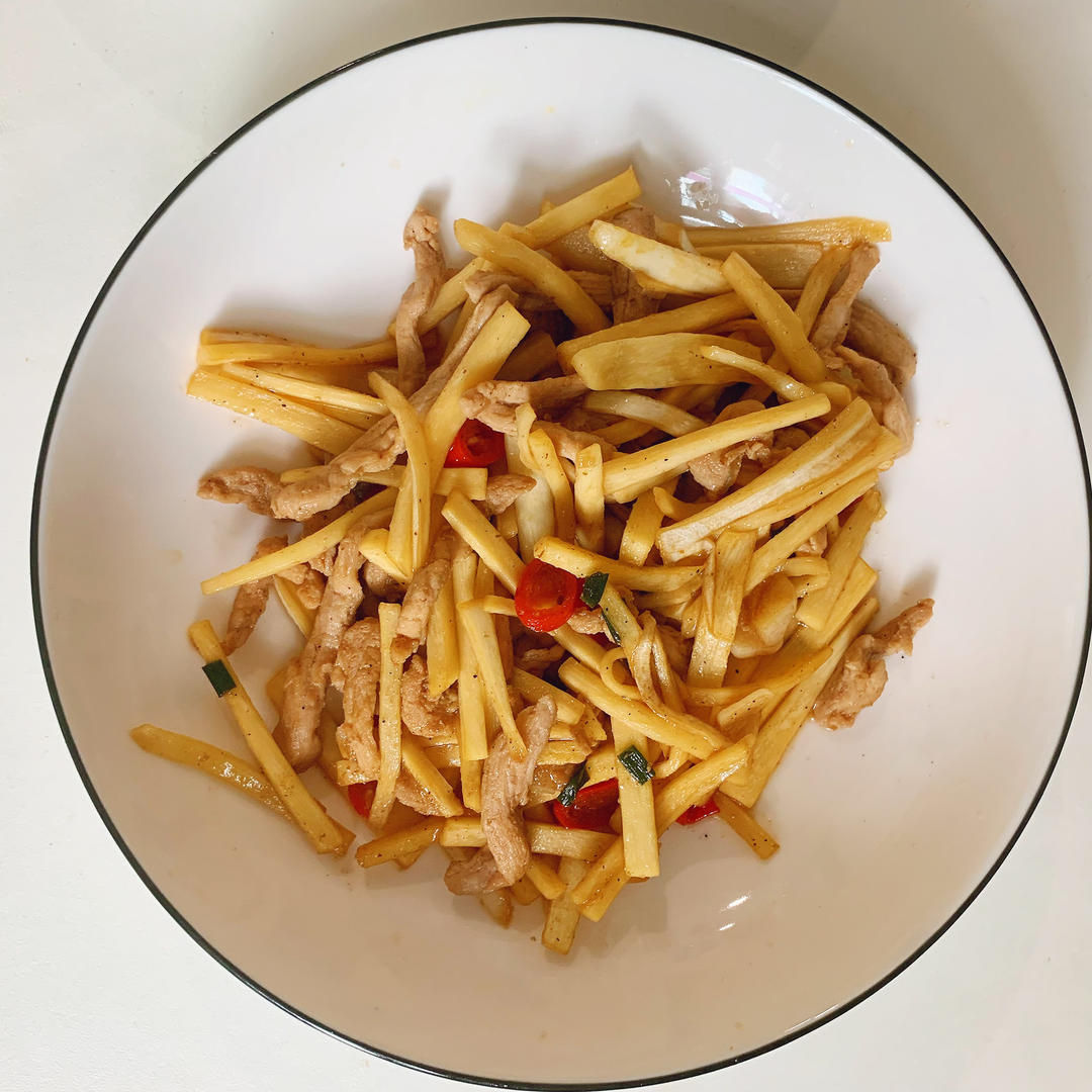 茭白炒肉丝