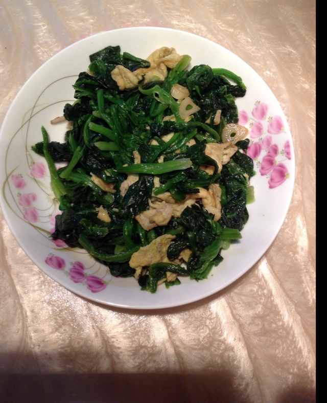 极简菠菜炒蛋【三分钟快手菜