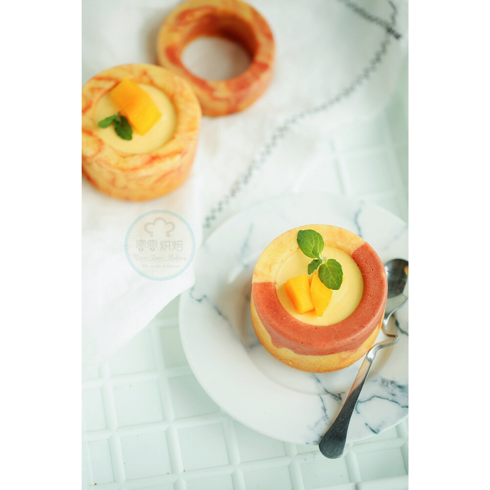 双色盆栽酸奶蛋糕